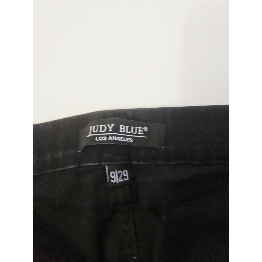 Judy Blue Jeans Womens Size 9/29 Pull On Super Black Cowbell Leg Opening - Picture 7 of 11